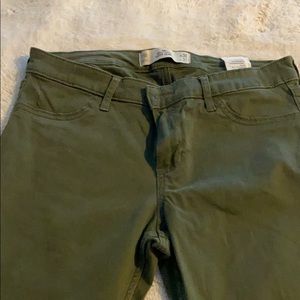 Olive green  stretch super skinny pants